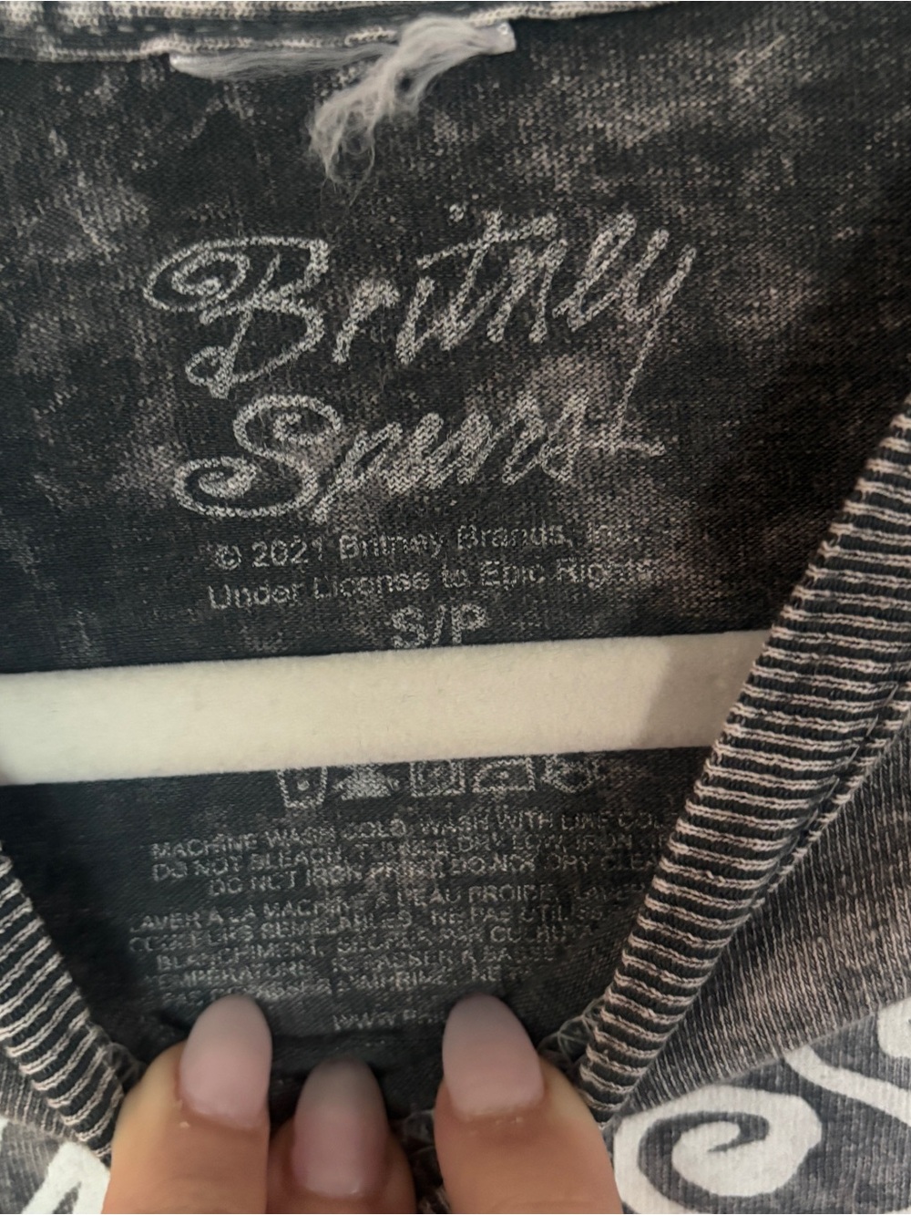 Washed Black Graphic Short Sleeve Tee - Britney Spears - Picture 3 of 4